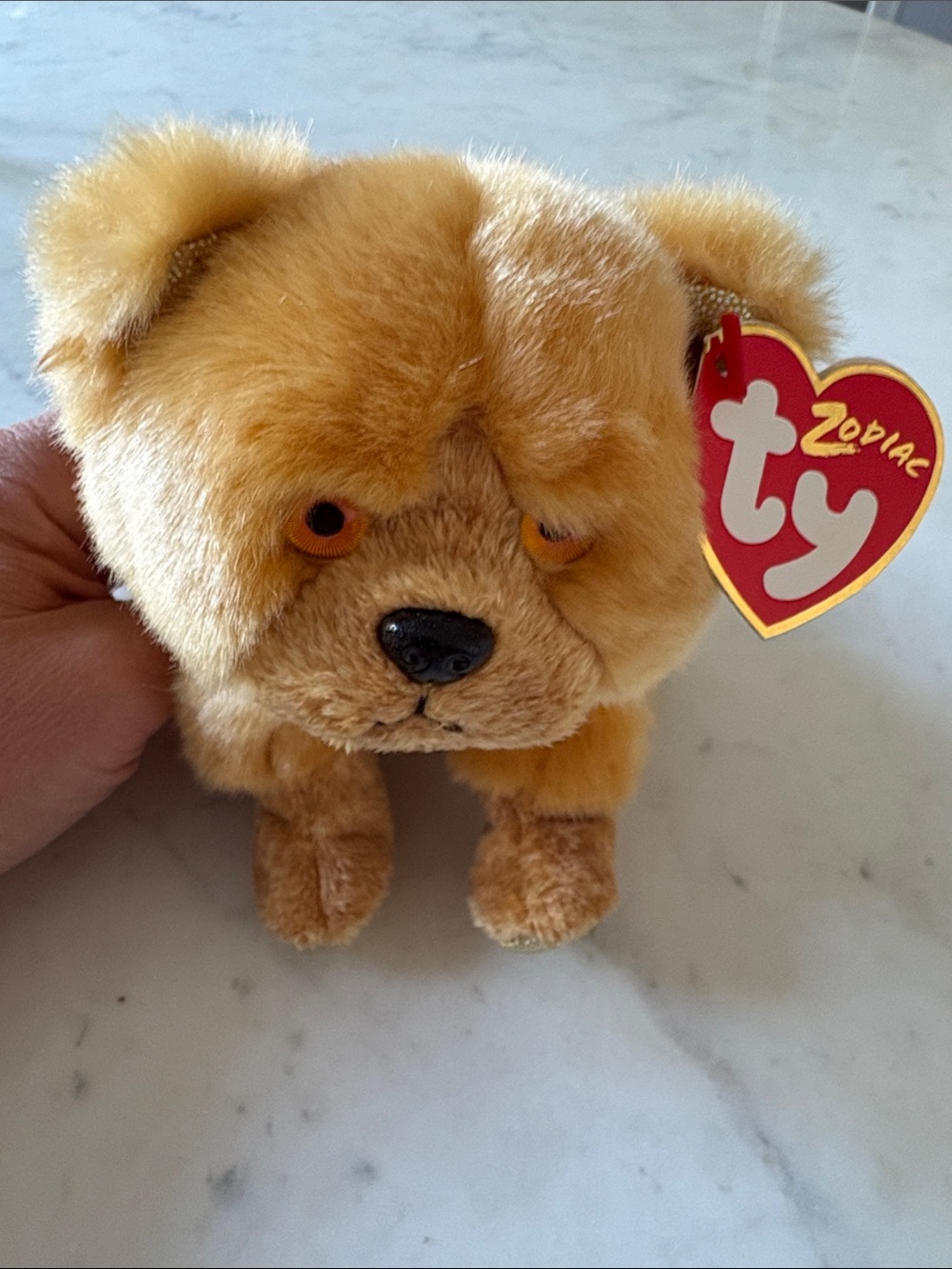 TY Beanie Baby Zodiac Plush Dog
